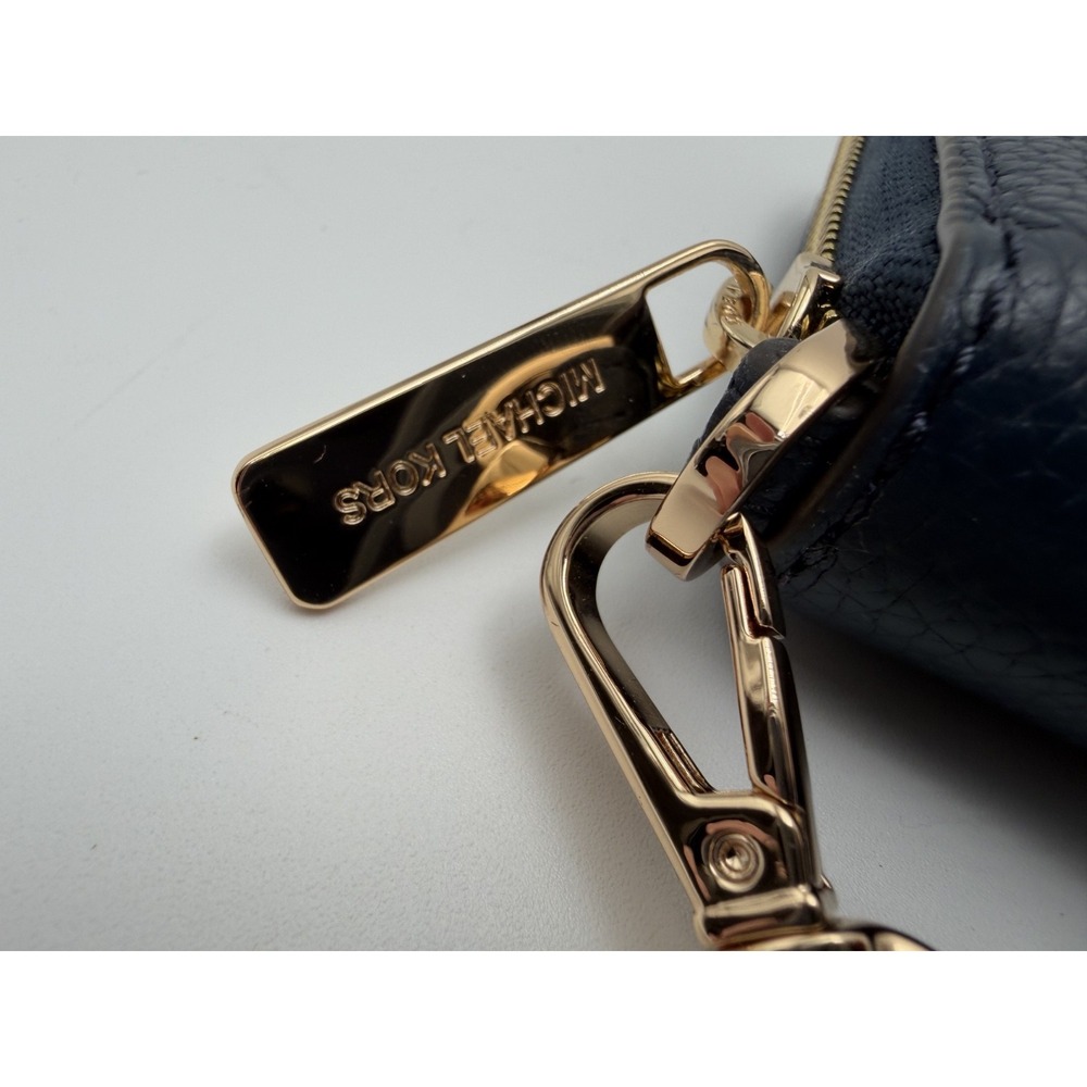 NWT Michael Kors Jet Set Large Travel Continental Wallet Leather Navy - Picture 2 of 7